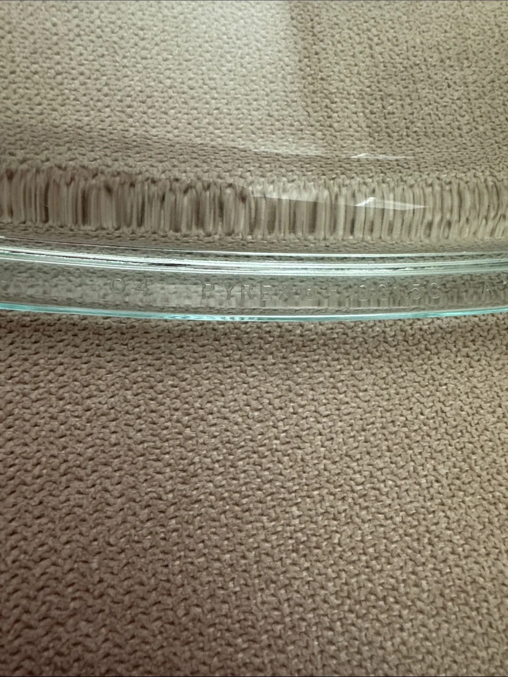 10.5x8” Clear Pyrex Lid 04   DC1.5C.   A